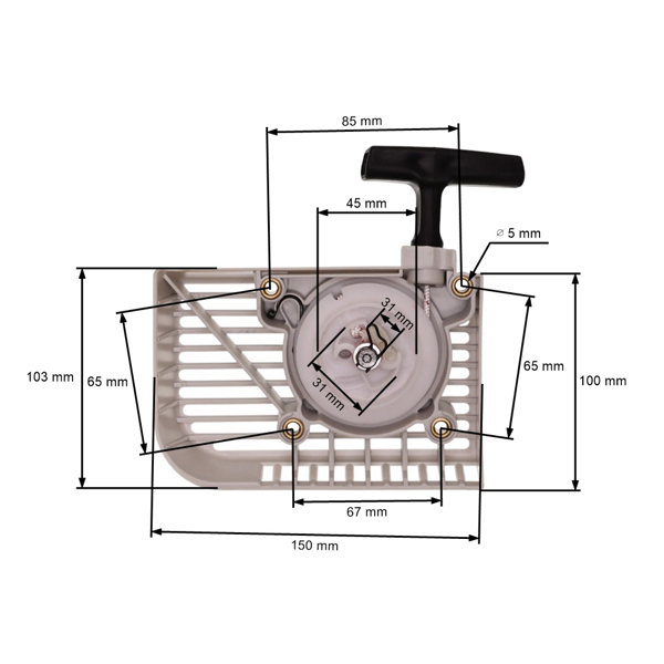 Štartér pre krovinorezy Stihl FS160 FS180 FS220 FS280 FS290 (OEM 41191900401)