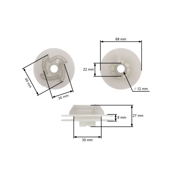 Štartovacia kladka pre motorové píly Husqvarna 340 345 346XP 353 450 455 461 465 Jonsered 2141 2145 CS2141 CS2147 CS2245 CS2255 (OEM 537092501)