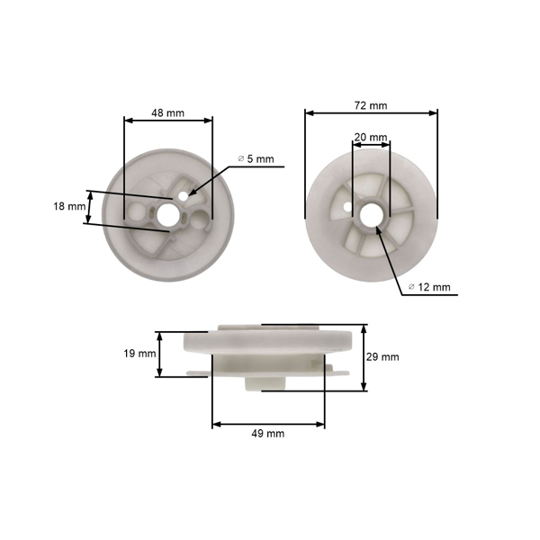 Štartovacia kladka pre motorové píly Stihl MS640 MS650 MS660 P835 P840 08S 066 064 (OEM 11221950400)