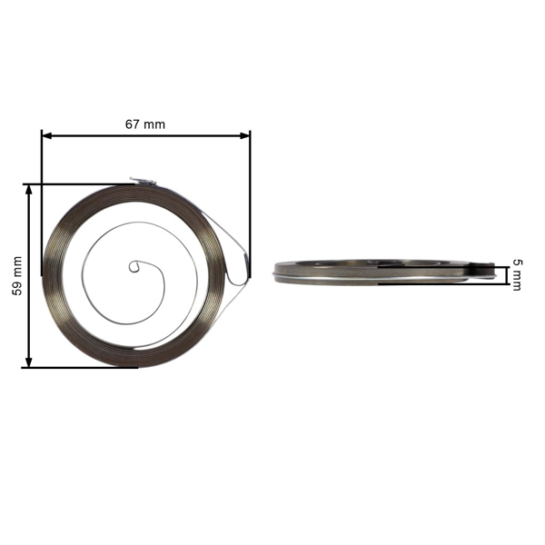 Štartovacia pružina pre krovinorezy Stihl HL45 FS38 FS45 FS45C FS45L FS46 FS46C MM55 MM55C FS55 FS55C FS55R FS55RC FS55T KM55 KM55C KM55R KM55RC FC55 (OEM 41401900601)