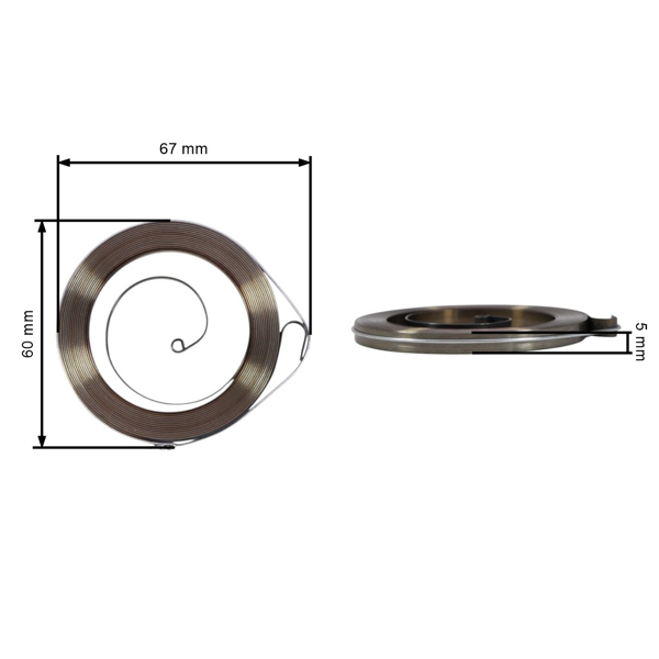 Štartovacia pružina pre motorové píly a krovinorezy Husqvarna 120 MARK II 137 142 230 235 235 235E 236 Jonsered CS2234 BC223B BC433B McCulloch 433L (OEM 530042095)