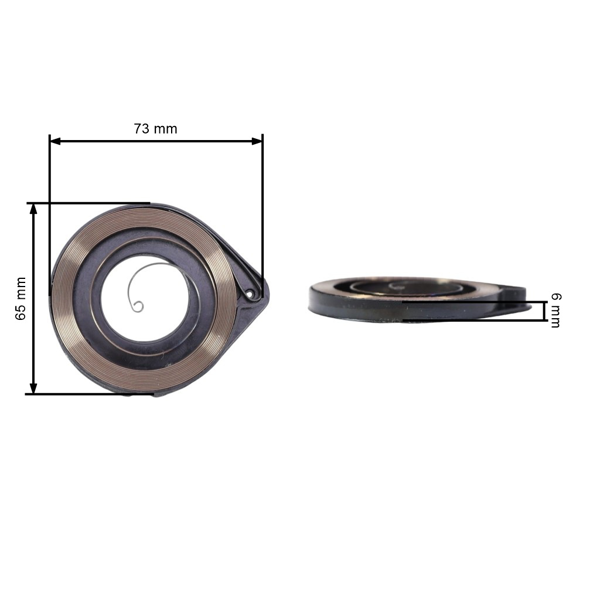 Štartovacia pružina pre motorové píly a krovinorezy Husqvarna 36 40 41 45 49 51 55 333 334T 335XPT 336 338XPT 339XP 240R 245 Jonsered GR41 GR44 GR44 GR 2050 (OEM 501763101)