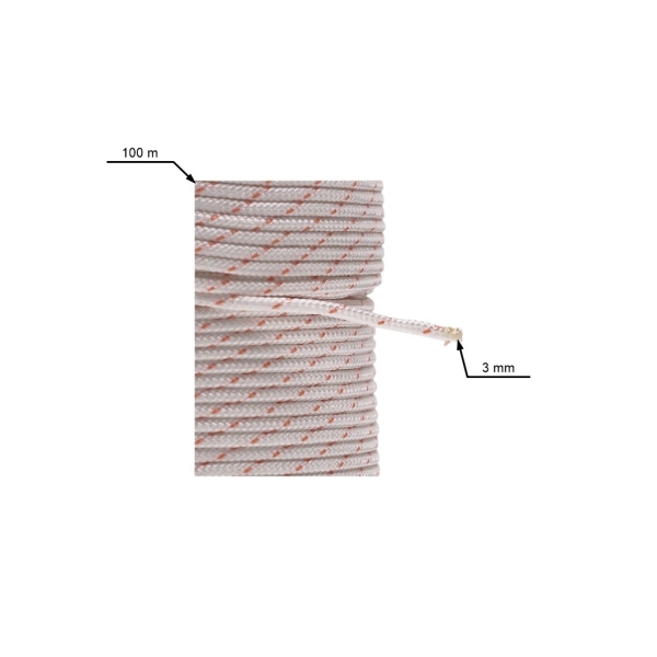 Štartovacie lanko 3,0 mm x 100 m pre motorové píly krovinorezy postrekovača a ďalšiu záhradnú techniku