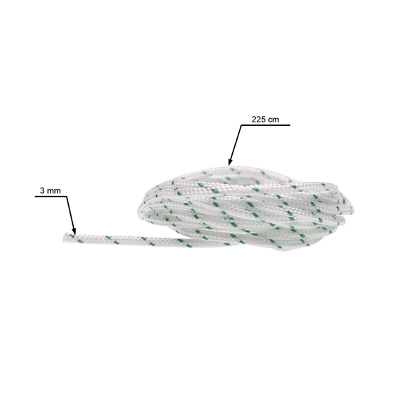 Štartovacie lanko 3,0 mm x 225 cm pre motorové píly krovinorezy postrekovača a ďalšiu záhradnú techniku