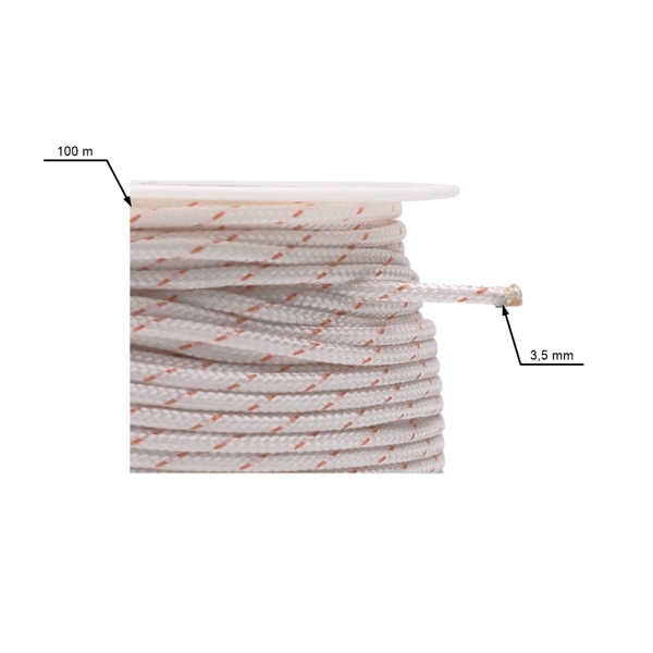 Štartovacie lanko 3,5 mm x 100 m pre motorové píly krovinorezy postrekovača a ďalšiu záhradnú techniku