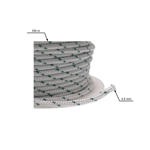 Štartovacie lanko 4,5 mm x 100 m pre motorové píly krovinorezy postrekovača a ďalšiu záhradnú techniku
