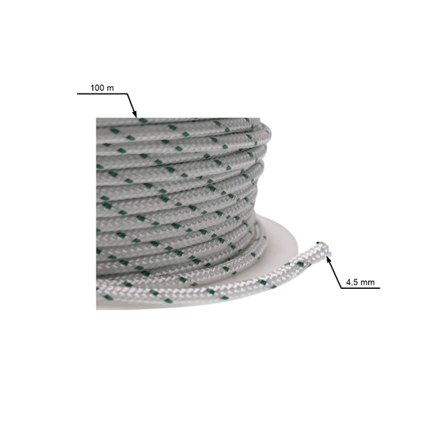 Štartovacie lanko 4,5 mm x 100 m pre motorové píly krovinorezy postrekovača a ďalšiu záhradnú techniku