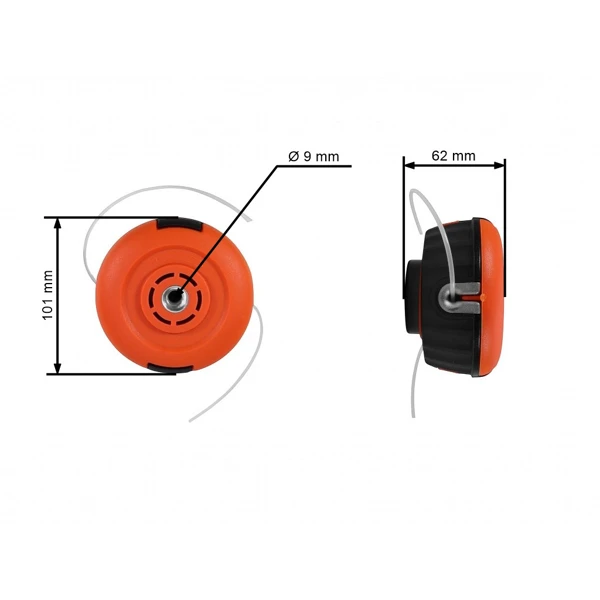 Strunová hlava P25 pre vyžínače McCulloch Flymo Husqvarna Poulan Weedeater (OEM 577615901 530095846)