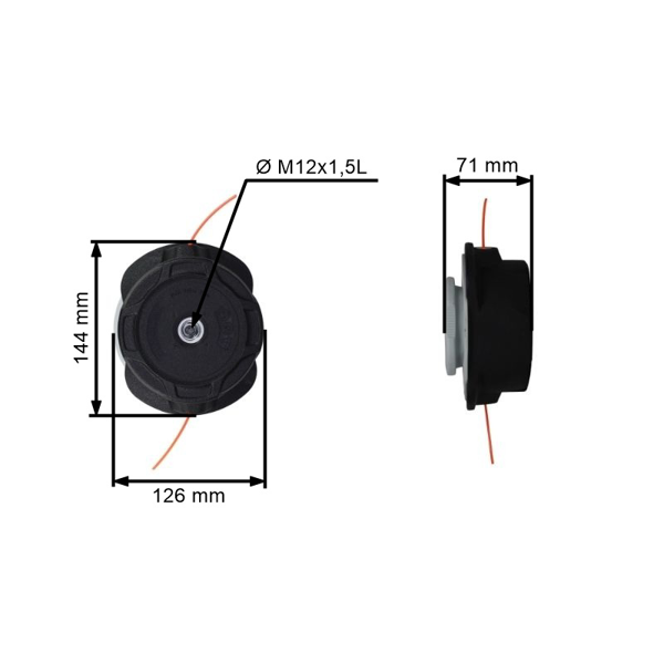 Strunová hlava TrimCut C 42-2 závit M12x1,5L pre krovinorezy Stihl FS260 FS360 FS410 FS460 FS490 FS261 FS311 FS361 FS411 FS461 FS491