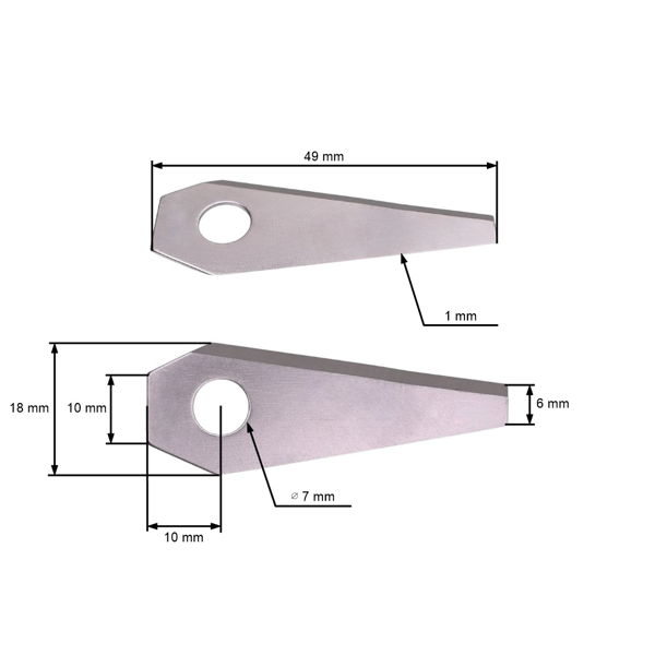 Súprava 30 ks. žacích nožov 4,9 cm (2") pre robotické kosačky Bosch Indego 350 Indego 350 Connect Indego 1100 Connect (OEM F016800321)