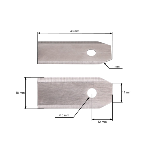 Súprava 9 ks. žacích nožov 4,3 cm (1,4") pre robotické kosačky Husqvarna McCulloch Gardena Flymo (OEM 535138701)