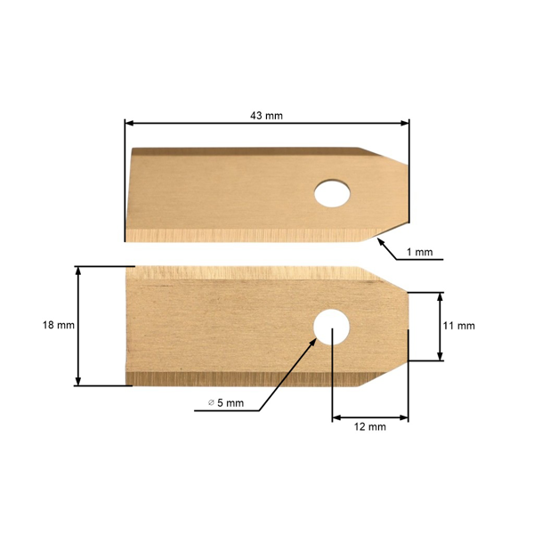 Súprava 9 ks. žacích nožov 4,3 cm (1,4") pre robotické kosačky Husqvarna McCulloch Gardena Flymo (OEM 535138701)