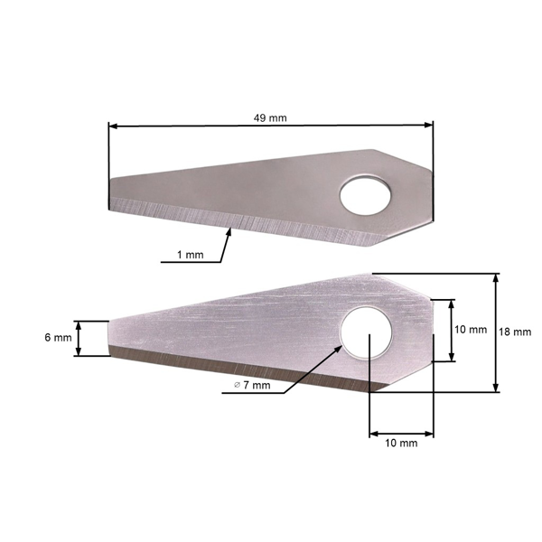 Súprava 9 ks. žacích nožov 4,9 cm (2") pre robotické kosačky Bosch Indego 350 Indego 350 Connect Indego 1100 Connect (OEM F016800321)