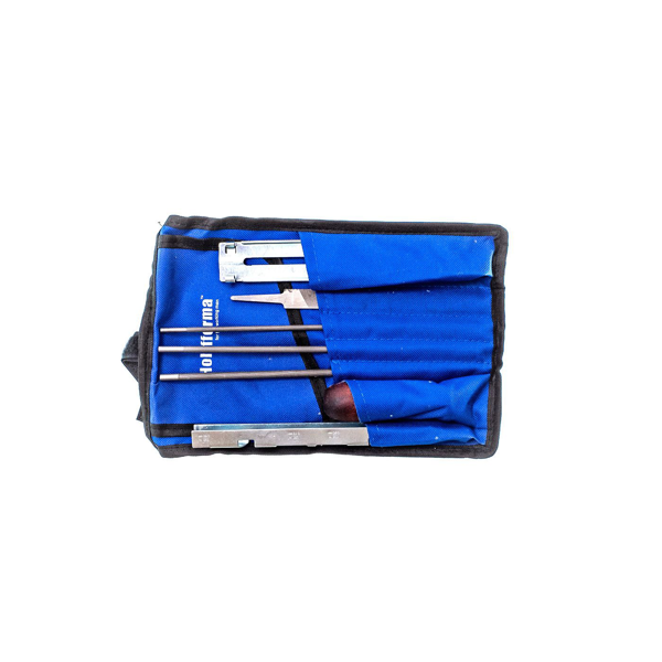 Súprava na údržbu vodiacich líšt zaostrovania pílových reťazí pre motorové elektrické a akumulátorové píly