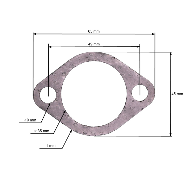 Tesnenie výfuku pre motory Briggs & Stratton Intek Powerbuilt výkon 10,0 PS - 12,0 PS (OEM 125593X 270917 272293 692236)
