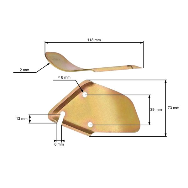 Trojitý nôž 11,8 cm (5") pre kosačky Wolf 42/52 (OEM 4180048 4180080 4180080)