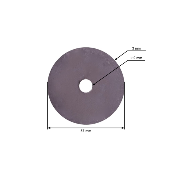 Univerzálna oceľová podložka držiaku noža pre motorové kosačky a záhradné traktory 57,40 mm x 3 mm x 9,45 mm