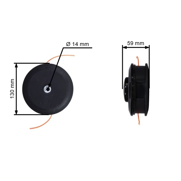 Univerzálna poloautomatická vyžínacia hlava pre krovinorezy a motorové vyžínače s vonkajším priemerom 109 mm so sadou adaptérov 10x1.25 10x1.0