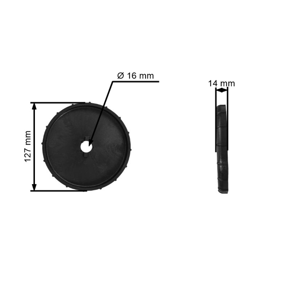 Univerzálna poloautomatická vyžínacia hlava pre krovinorezy a motorové vyžínače so závitom M10 x 1,25 s vonkajším priemerom 127 mm