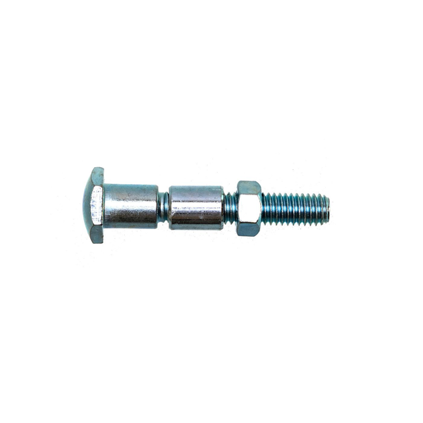 Univerzálna skrutka s puzdrom kolesa pre motorové a elektrické kosačky celková dĺžka 69,5 mm x priemer závitu 9,40 mm x priemer osi 12,60 mm