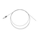 Univerzálne lanko z nehrdzavejúcej ocele s pružinou dĺžky 2500 mm