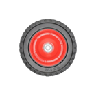 Univerzálne oceľové koleso s ložiskom pre záhradné kosačky priemer 200 mm gumová pneumatika