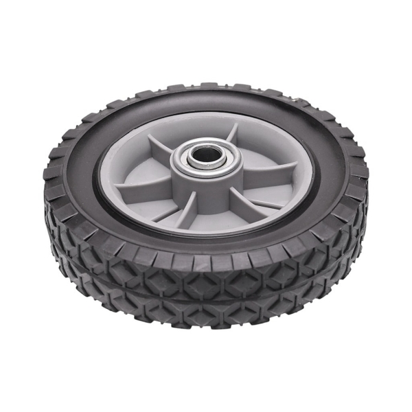 Univerzálne plastové koleso s ložiskom pre záhradné kosačky priemer 150 mm gumová pneumatika