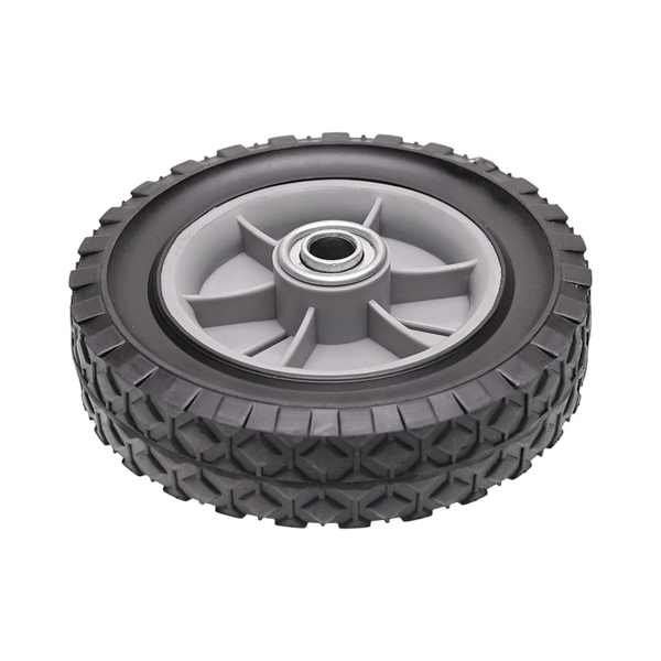 Univerzálne plastové koleso s ložiskom pre záhradné kosačky priemer 150 mm gumová pneumatika