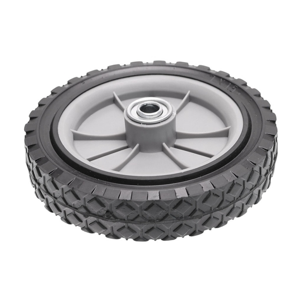 Univerzálne plastové koleso s ložiskom pre záhradné kosačky priemer 175 mm gumová pneumatika