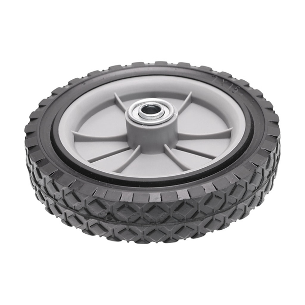 Univerzálne plastové koleso s ložiskom pre záhradné kosačky priemer 175 mm gumová pneumatika