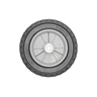 Univerzálne plastové koleso s ložiskom pre záhradné kosačky priemer 200 mm gumová pneumatika