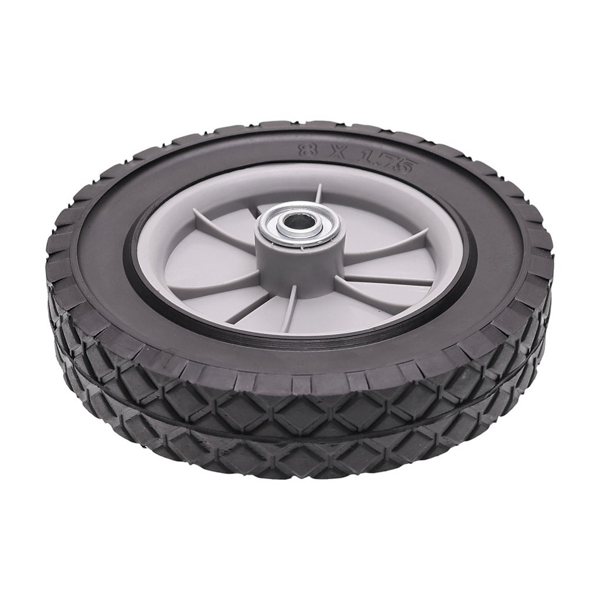 Univerzálne plastové koleso s ložiskom pre záhradné kosačky priemer 200 mm gumová pneumatika