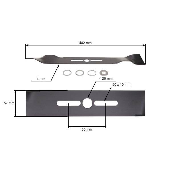 Univerzálny mulčovací nôž pre kosačky 48,2 cm (19")