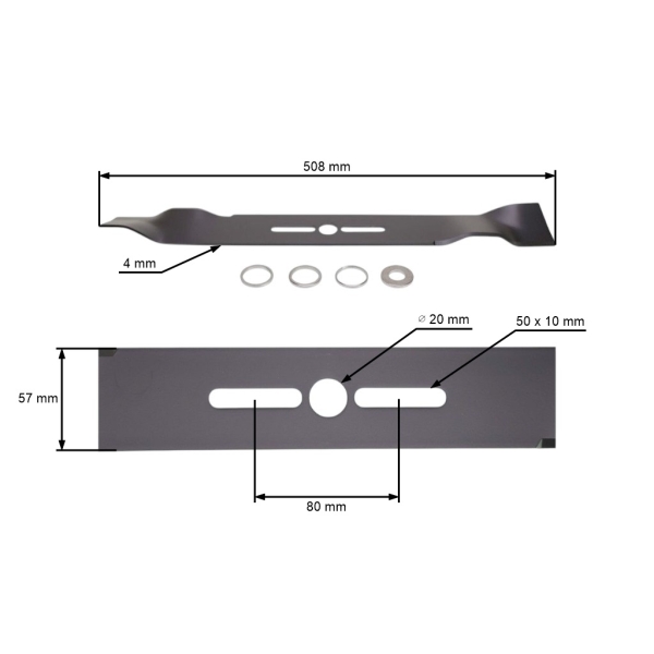 Univerzálny mulčovací nôž pre motorové kosačky 50,8 cm (20")