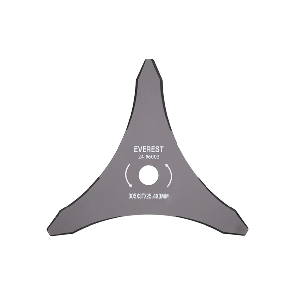 Univerzálny oceľový 3 zubý rezací nôž 305 mm x 3,0 mm pre krovinorezy a motorové vyžínače