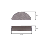 Univerzálny oceľový klin pre držiak noža kosačky pre motorové kosačky a záhradné traktory 15 mm x 4,0 mm x 6,0 mm