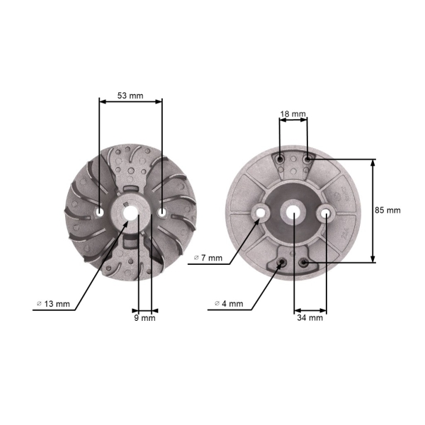 Ventilátor pre čínske krovinorezy a krovinorezy z hobbymarketov s objemom motora 43 cm3 - 52 cm3