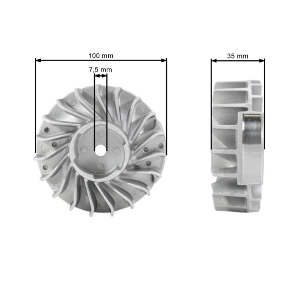 Ventilátor pre krovinorezy Stihl FS120 BT120C FS200 FS250 HT250 FS300 FS350 FR450 FR480 (OEM 41344001200)