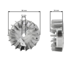 Ventilátor pre motorové píly Husqvarna 340 345 346XP 350 351 353 Jonsered 2141 2145 2149 2150 CS2141 CS2147 CS2150 CS2153 (OEM 503824301)