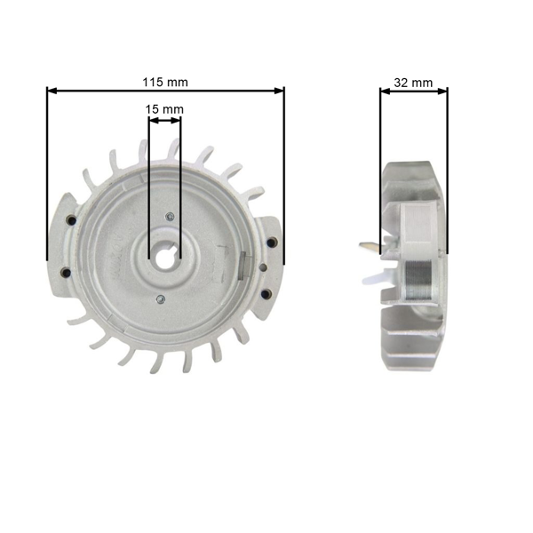 Ventilátor pre motorové píly Husqvarna 362 365 365 X-Torq 371XP 372XP 372 XP X-Torq 371K 375K 385 390 Jonsered 2063 2071 2165 CS2165 CS2186 (OEM 537051605)