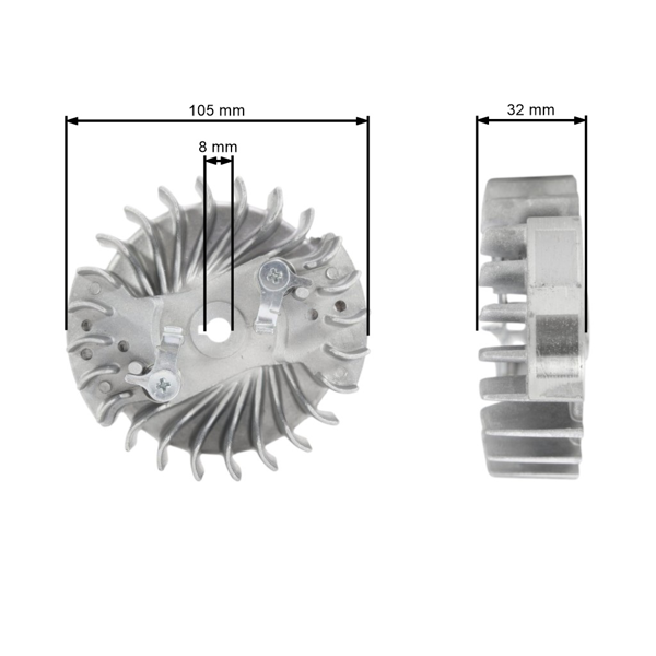 Ventilátor pre motorové píly OLEO-MAC Oleo-mac 947 952 Efco 147 152 vonkajší priemer 104 mm