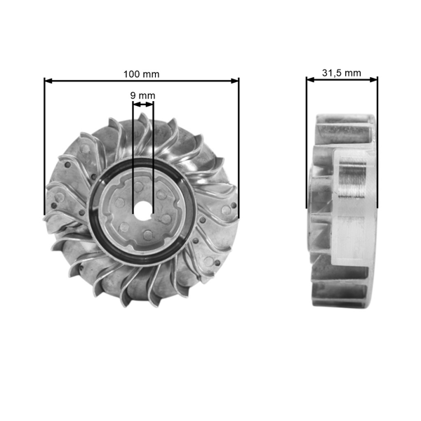 Ventilátor pre motorové píly Stihl MS231 MS231C MS231C (OEM 11434001203)