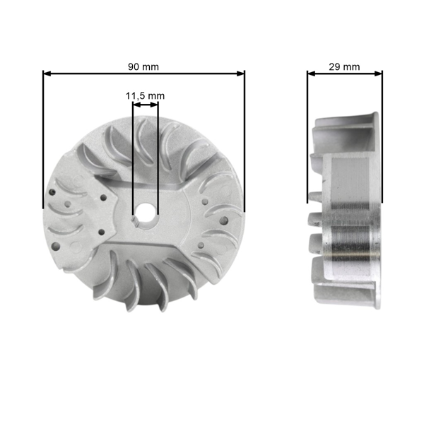 Ventilátor pre Stihl FS75 FS80 FS85 HT70 HT75 FR85 FC85 FC75 HS85 HS75 KM85 FH75 KW85 HL75 (OEM 41374001200)