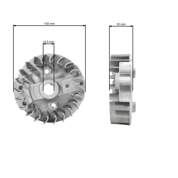 Ventilátor pre štvortaktné motory 139F