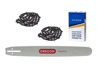 Vodiaca lišta Oregon 208RNDD009 20" (50 cm) 3/8" ,058" (1,5 mm) + 2 x HS PARTS pílové reťaze 72 článkov štvorcový zub