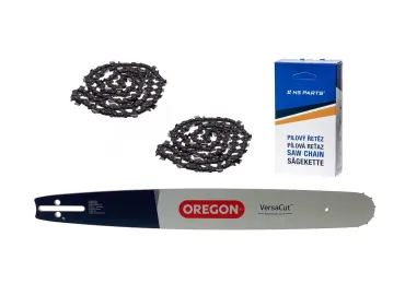 Vodiaca lišta Oregon 208VXLHK095 20" (50 cm) 3/8" .058" (1,5 mm) + 2 x HS PARTS pílové reťaze 72 článkov pre Husqvarna 36 45 55 136 154 254 257 262 345 346 357 435 445 460 Jonsered 2054 2152 2155 CS2149W Dolmar 109 111 112 116 Oleomac 938