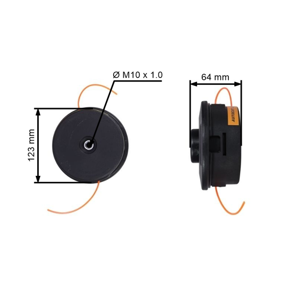Vyžínacia hlava Auto-Cut 25-2 M10 x 1,0 pre krovinorezy Stihl FS75 FS80 FS81 FS83 FS85 FS86 FS87 FS88 FS90 FS91 FS100 FS106 FS108 FS11 FS120 FS130 FS131 FS200 (OEM 40027102108 40027102191)