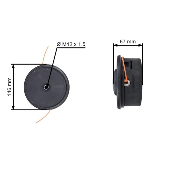 Vyžínacia hlava AutoCut 40-2 M12 x 1.5 pre krovinorezy Stihl FS160 FS220 FS260 FS280 FS290 FS310 FS350 FS360 FS400 FS410 FS450 FS460 FS480 (OEM 40037102189 40057102100)