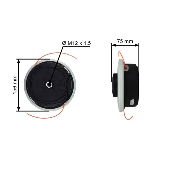 Vyžínacia hlava AutoCut 46-2 M12 x 1.5 pre krovinorezy Stihl FS180 FS260 FS290 FS310 FS360 FS400 FS410 FS420 FS450 FS460 FS480 FS490 (OEM 40037102189 40037102115)