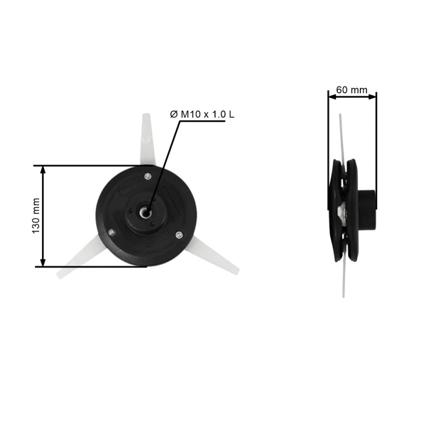 Vyžínacia hlava PolyCut 20-3 M10 x 1.0 L pre krovinorezy Stihl FS75 FS80 FS81 FS83 FS85 FS86 FS87 FS88 FS90 FS91 FS100 FS106 FS108 FS11 FS120 FS130 FS131 FS200 (40027102189)
